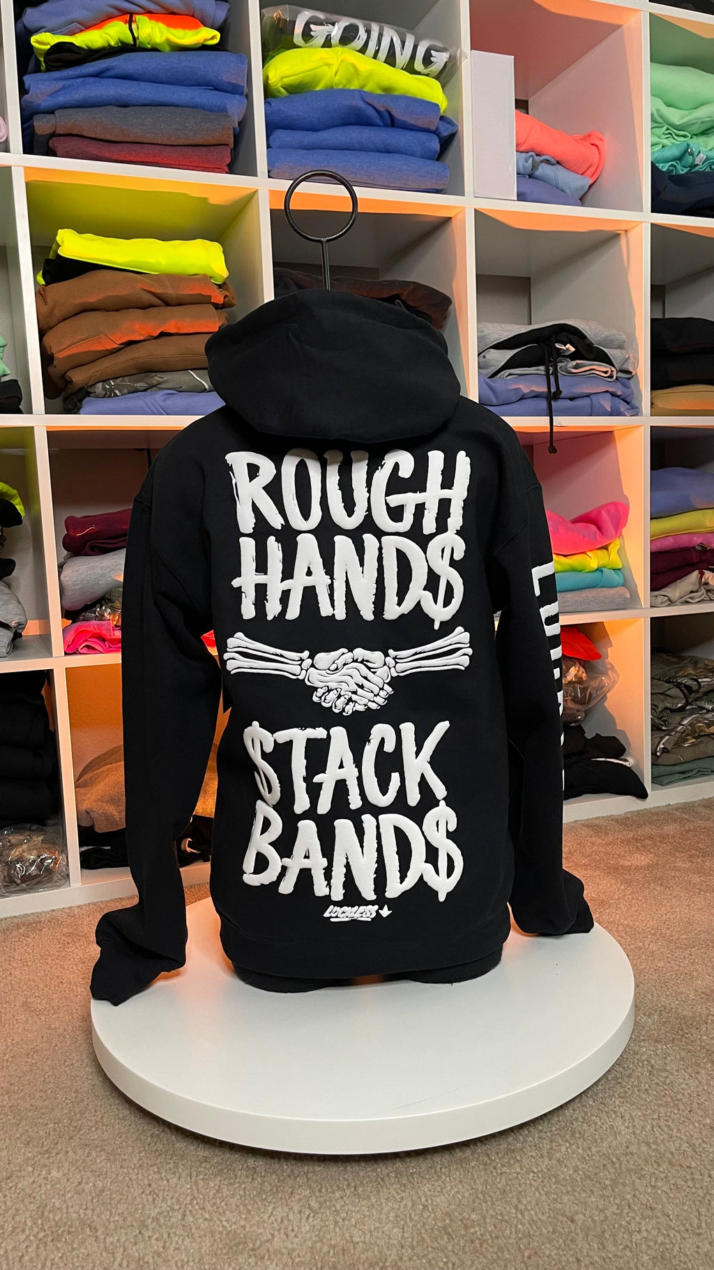 Rough Hands Stack Bands Hoodie