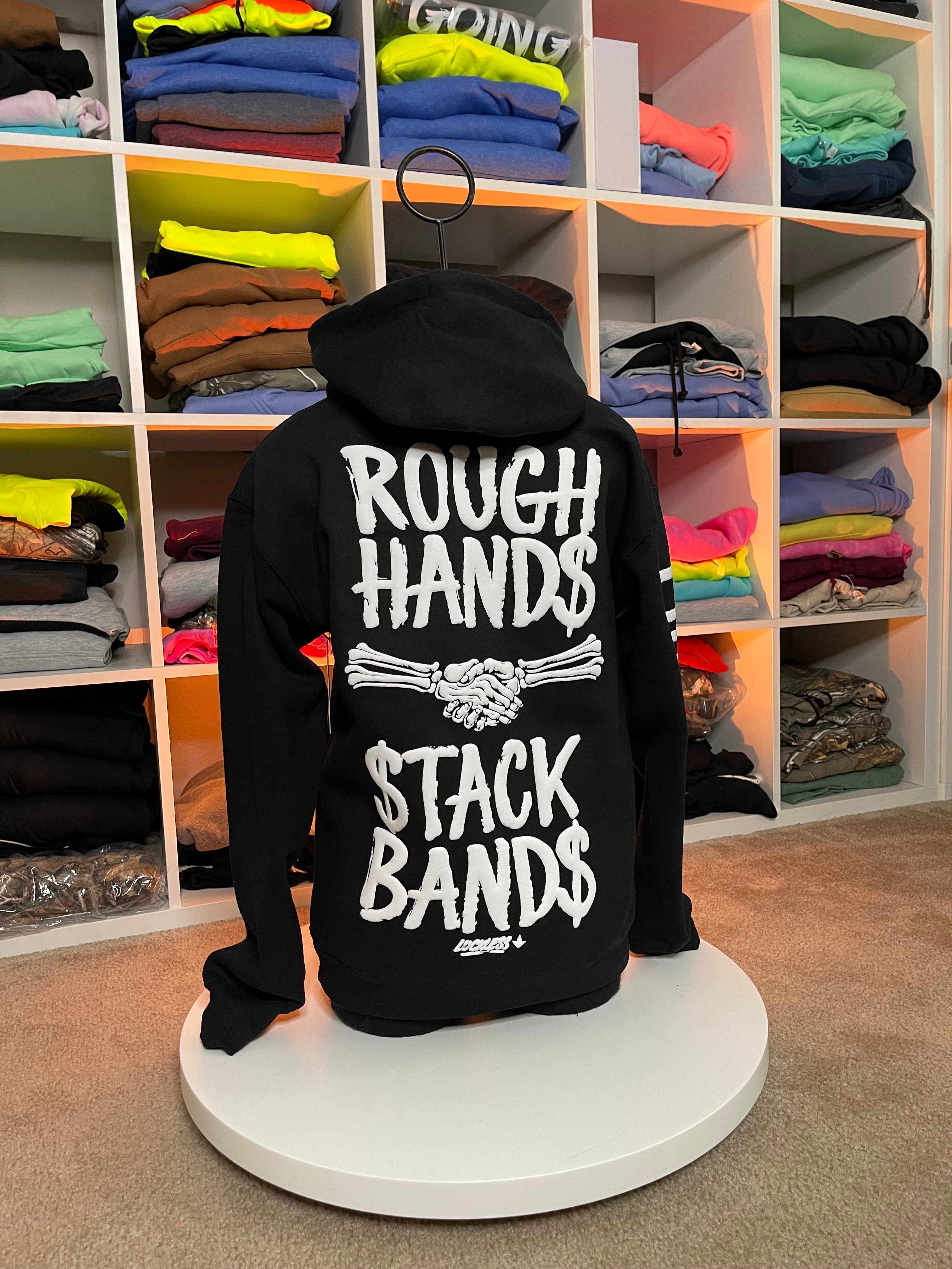Rough Hands Stack Bands Hoodie